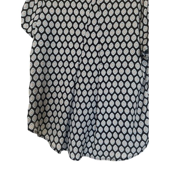 Pleione Relaxed Short Sleeve Floral Blouse M - Picture 9 of 9